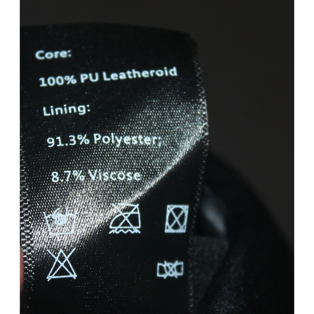 Faux Leather Black Leggings Pants Size XL High Waist Robert Matthew - Picture 2 of 7